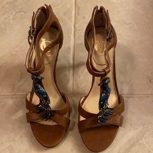 Vince Camuto brown open toe sandles